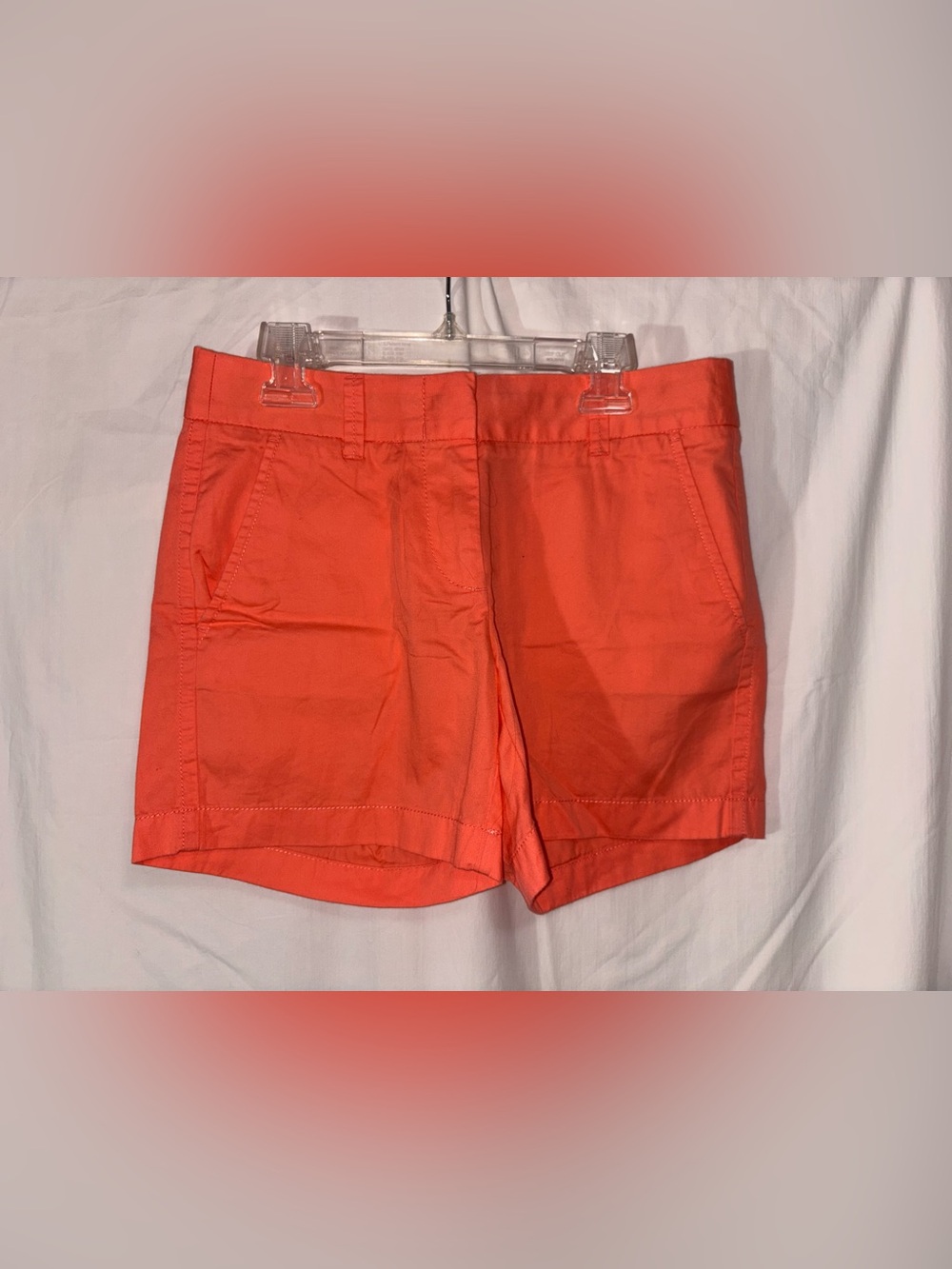 J. Crew Bright Coral Cotton Chino Shorts